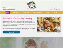 Tablet Screenshot of cuddles-day-nursery.co.uk